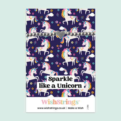 Sparkle like a Unicorn - Heart Stretch Bracelet