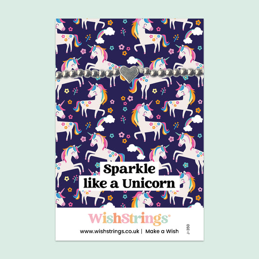 Sparkle like a Unicorn - Heart Stretch Bracelet