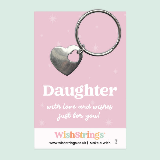 Daughter - Heart Keyring