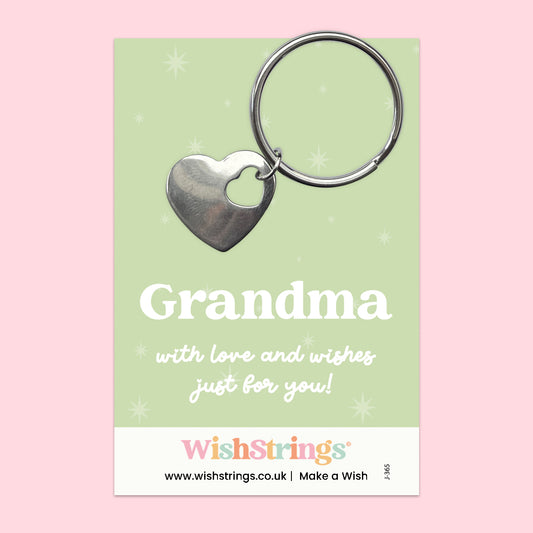 Grandma - Heart Keyring