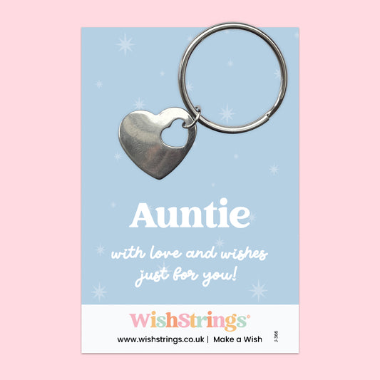 Auntie - Heart Keyring