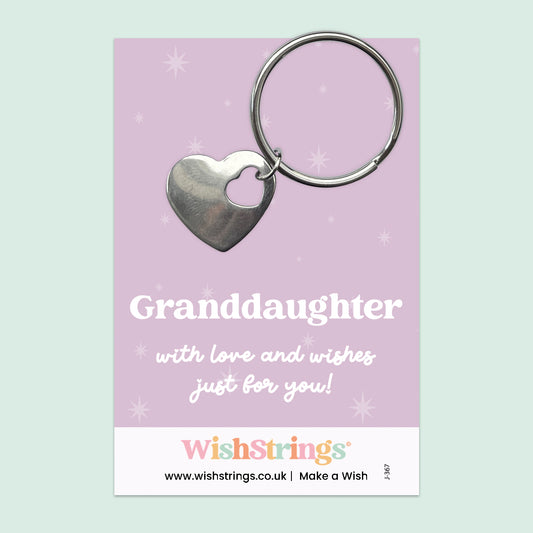 Granddaughter - Heart Keyring