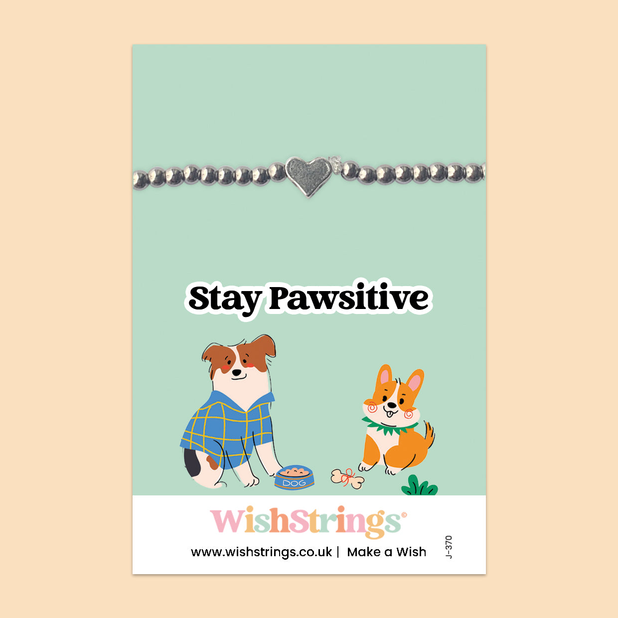 Stay Pawsitive - Heart Stretch Bracelet