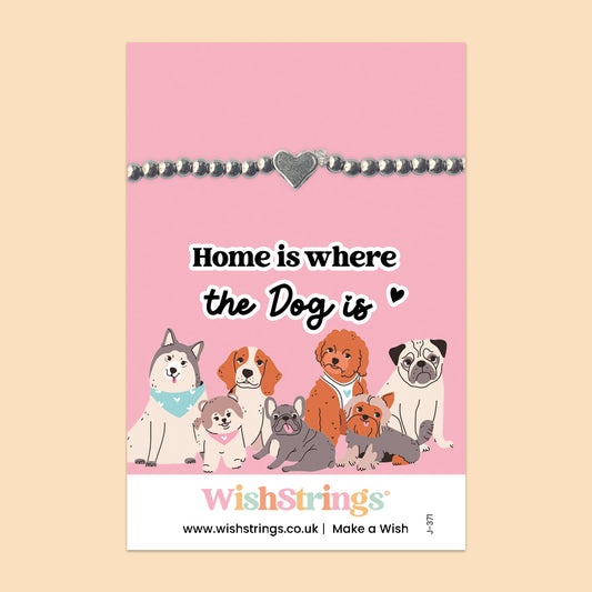 Home Is Where The Dog Is - Heart Stretch Bracelet