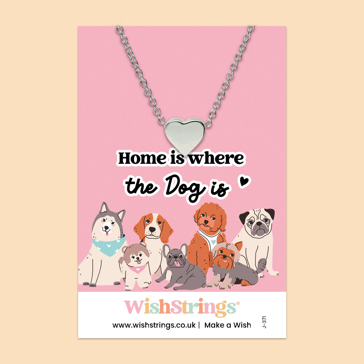 Home Is Where The Dog Is - Heart Necklace