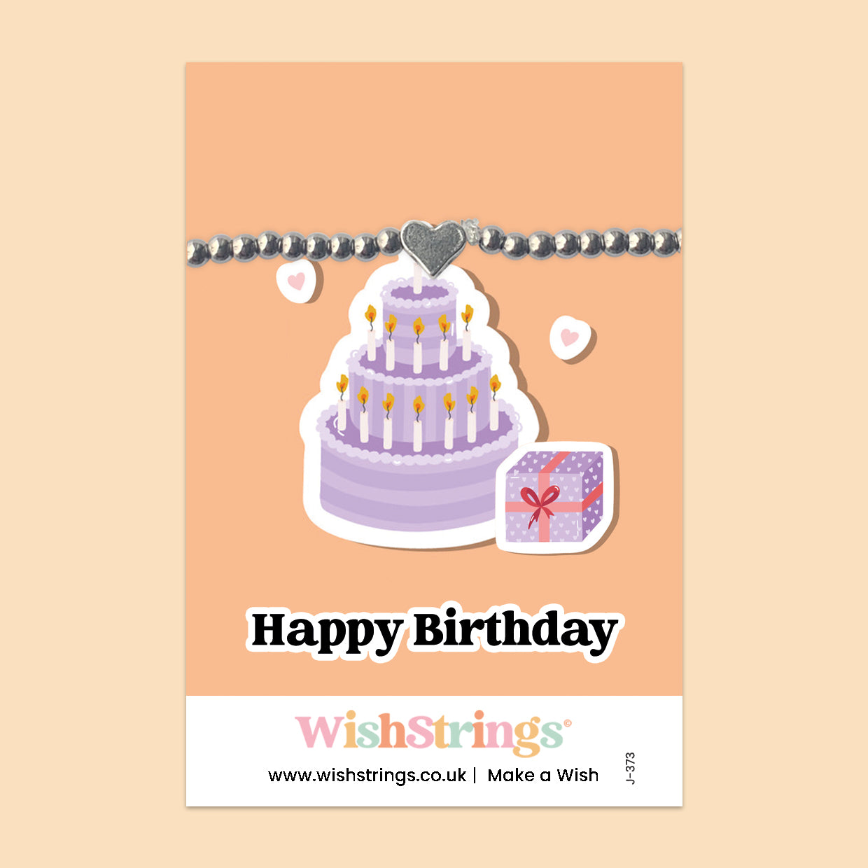 Happy Birthday - Heart Stretch Bracelet