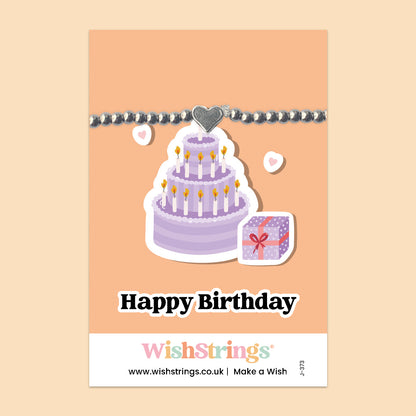 Happy Birthday - Heart Stretch Bracelet