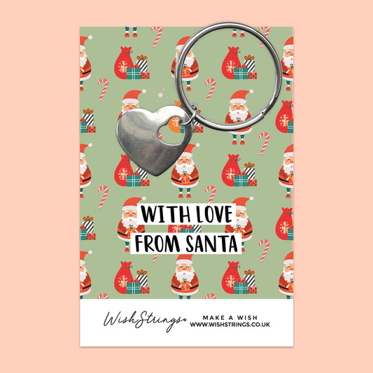 With Love from Santa - Heart Keyring