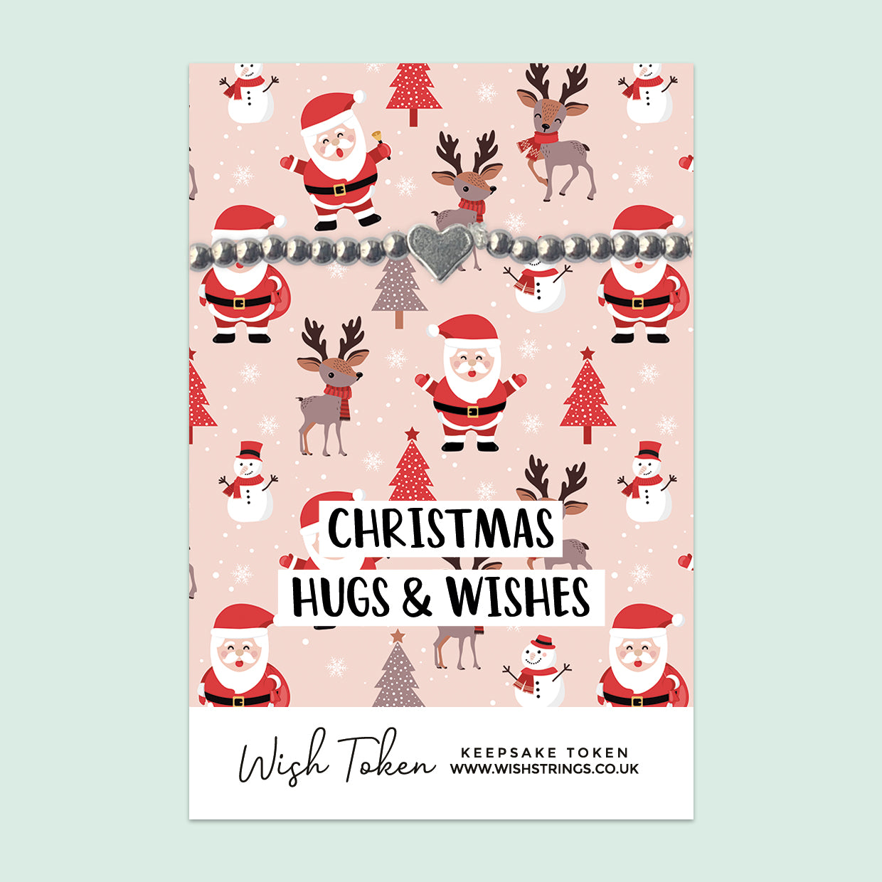 Christmas Hugs & Wishes - Heart Stretch Bracelet