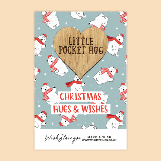 Polar Bear, Hug& Wishes  - Pocket Hug