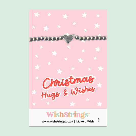Christmas, Hug & Wishes - Heart Stretch Bracelet