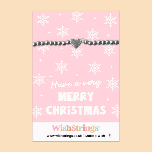 Have a Merry Christmas - Heart Stretch Bracelet