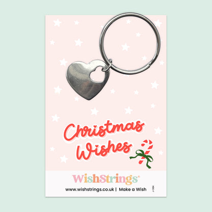 Christmas Wishes - Heart Keyring