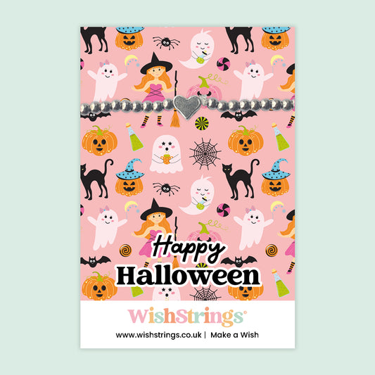 Happy Halloween, Witches - Heart Stretch Bracelet