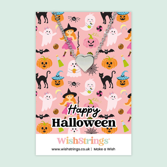 Happy Halloween, Witches - Heart Necklace