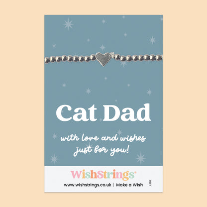 Cat Dad - Heart Stretch Bracelet