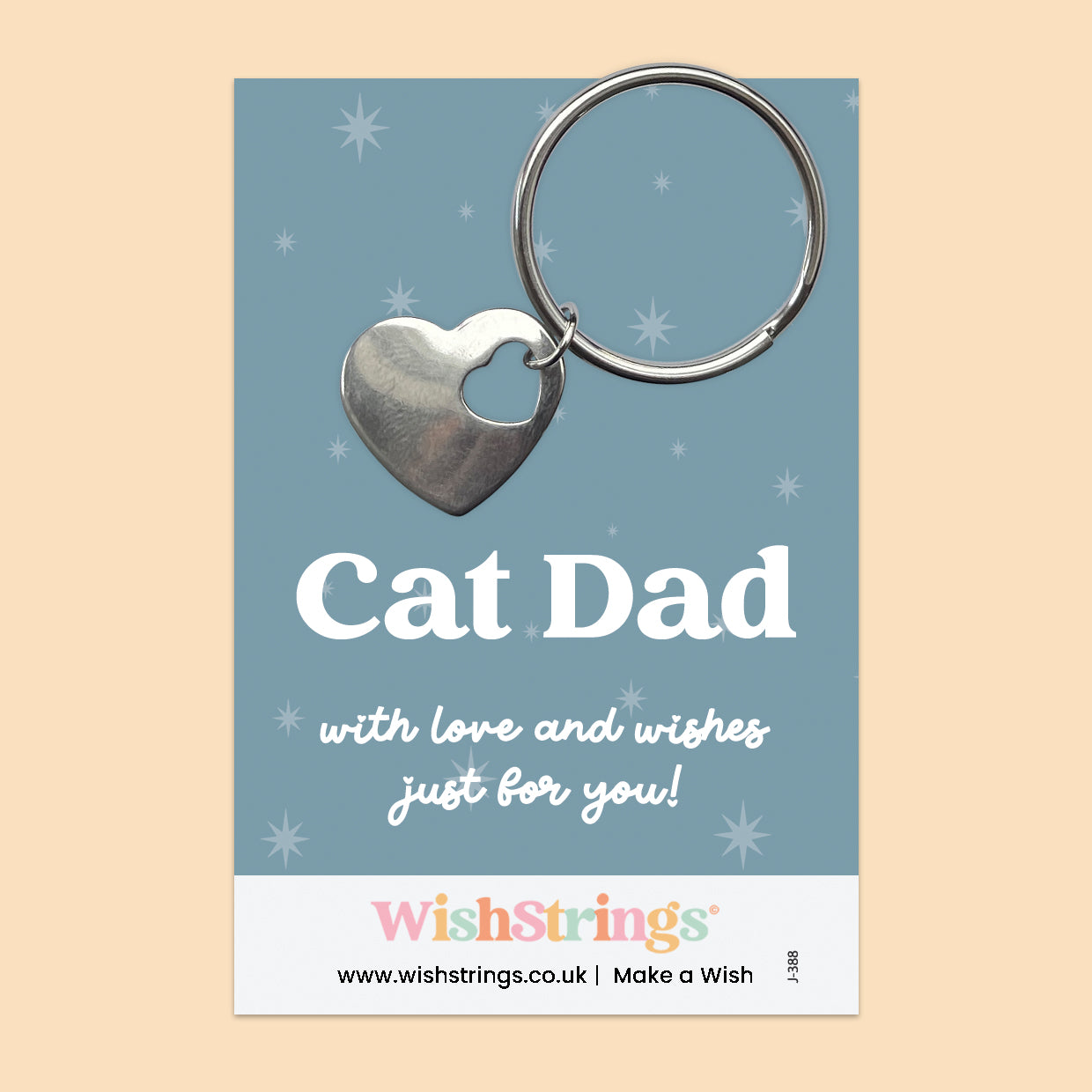 Cat Dad - Heart Keyring