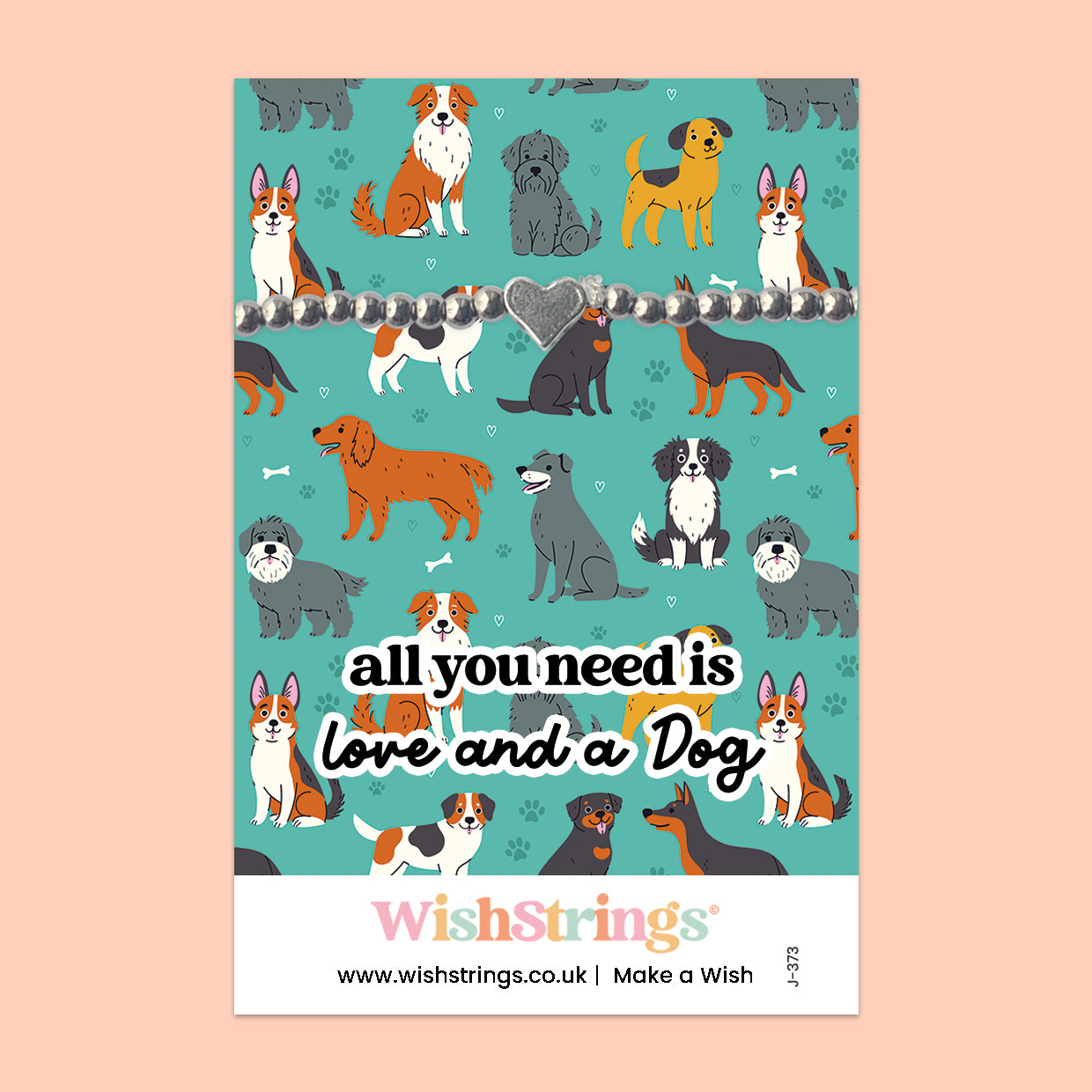 All You Need Is Love and a Dog - Heart Stretch Bracelet