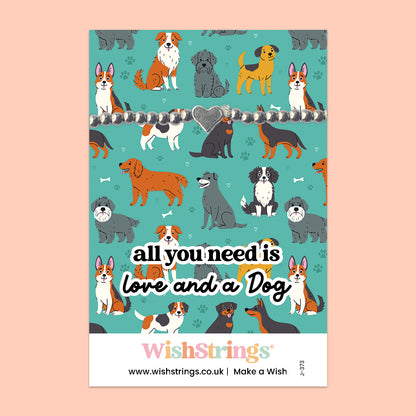 All You Need Is Love and a Dog - Heart Stretch Bracelet