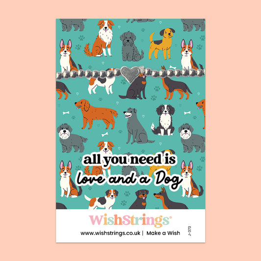All You Need Is Love and a Dog - Heart Stretch Bracelet