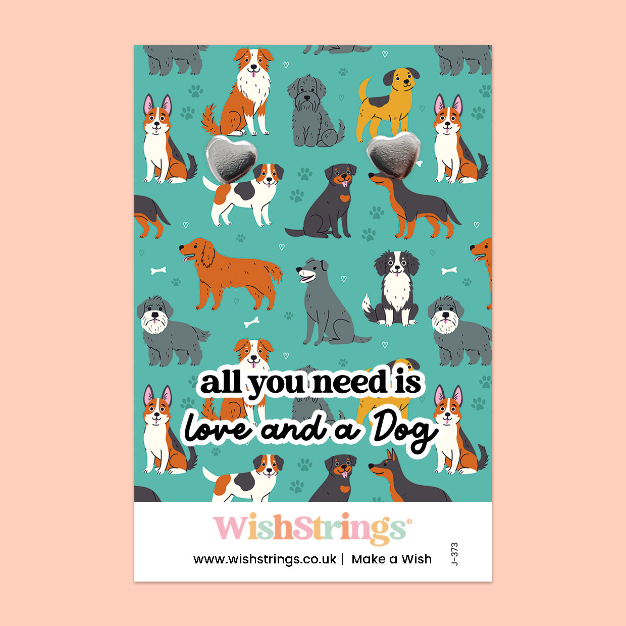 All You Need Is Love and a Dog - Silver Heart Stud Earrings | 304 Stainless - Hypoallergenic (Copy)