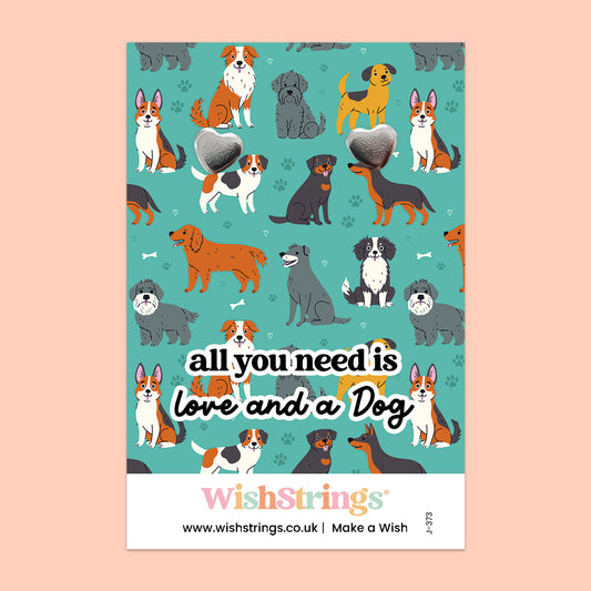 All You Need Is Love and a Dog - Silver Heart Stud Earrings | 304 Stainless - Hypoallergenic (Copy)