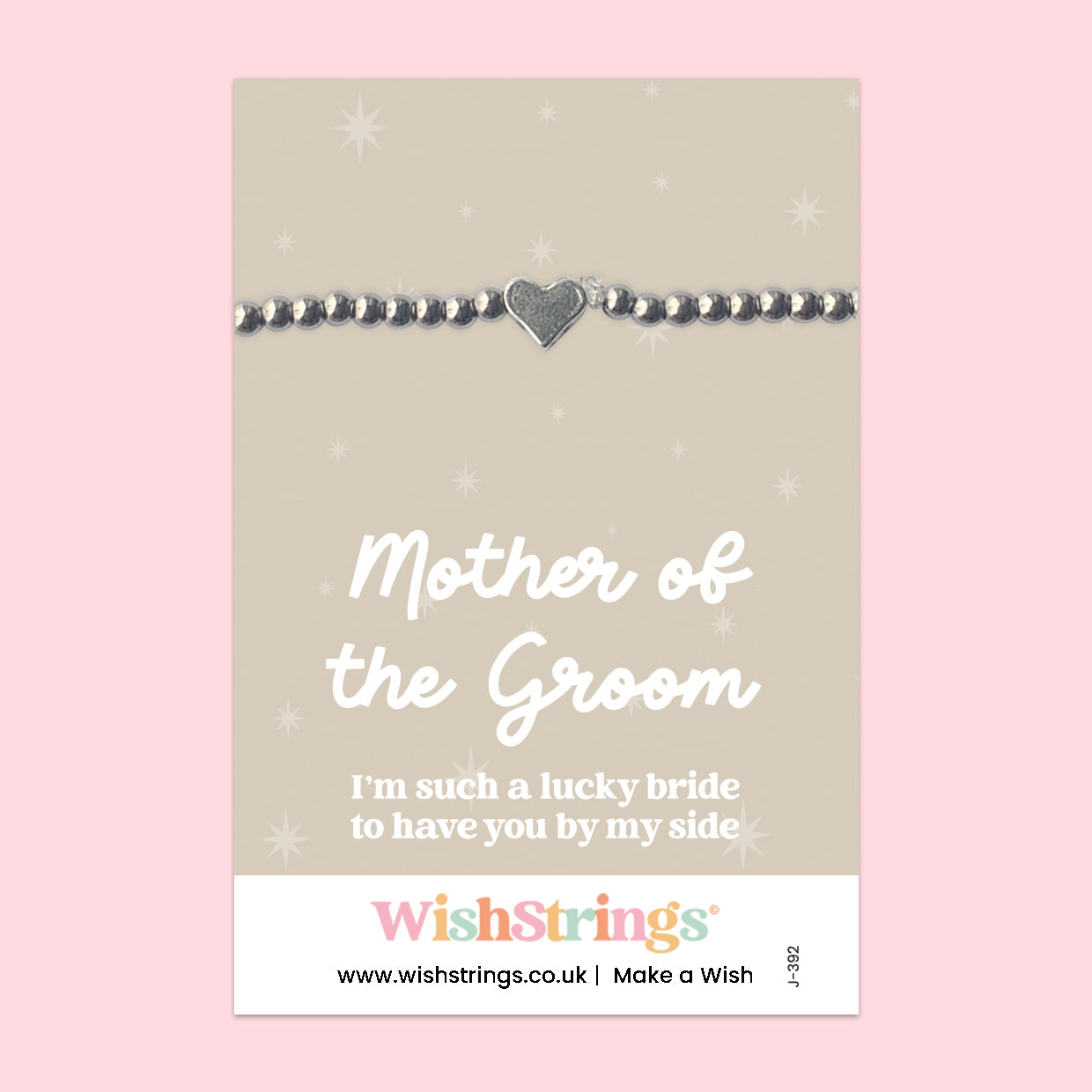 Mother of the Groom - Heart Stretch Bracelet