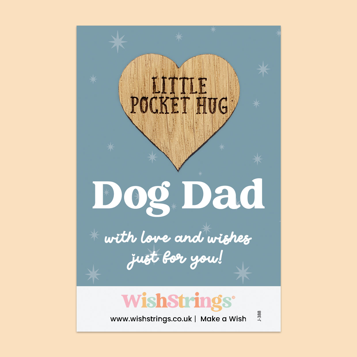 Pocket Hug – Dog Dad Heart Token Gift | Pet Lover Gift | From Dog | Funny Keepsake | Thinking of You | Letterbox Gift | Father's Day