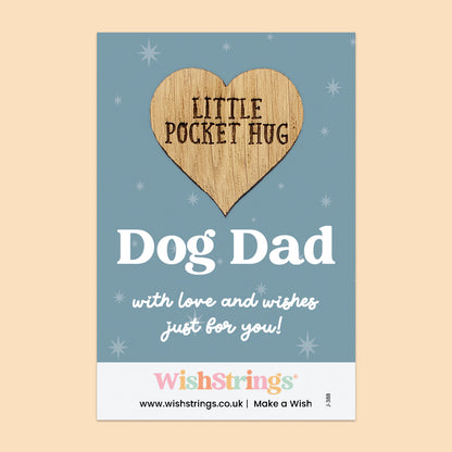 Pocket Hug – Dog Dad Heart Token Gift | Pet Lover Gift | From Dog | Funny Keepsake | Thinking of You | Letterbox Gift | Father's Day