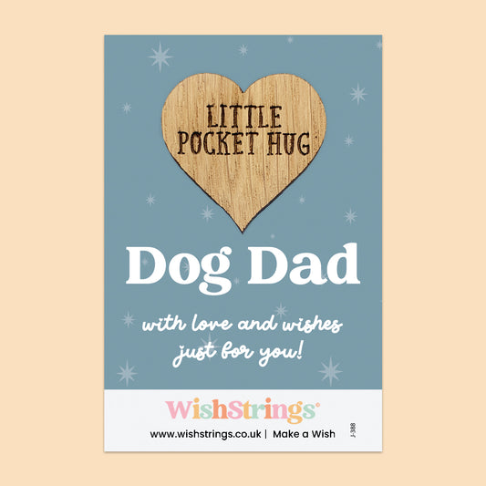 Pocket Hug – Dog Dad Heart Token Gift | Pet Lover Gift | From Dog | Funny Keepsake | Thinking of You | Letterbox Gift | Father's Day