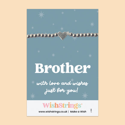 Brother - Heart Stretch Bracelet