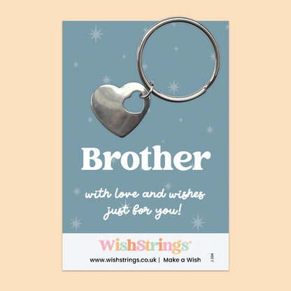 Brother - Heart Keyring