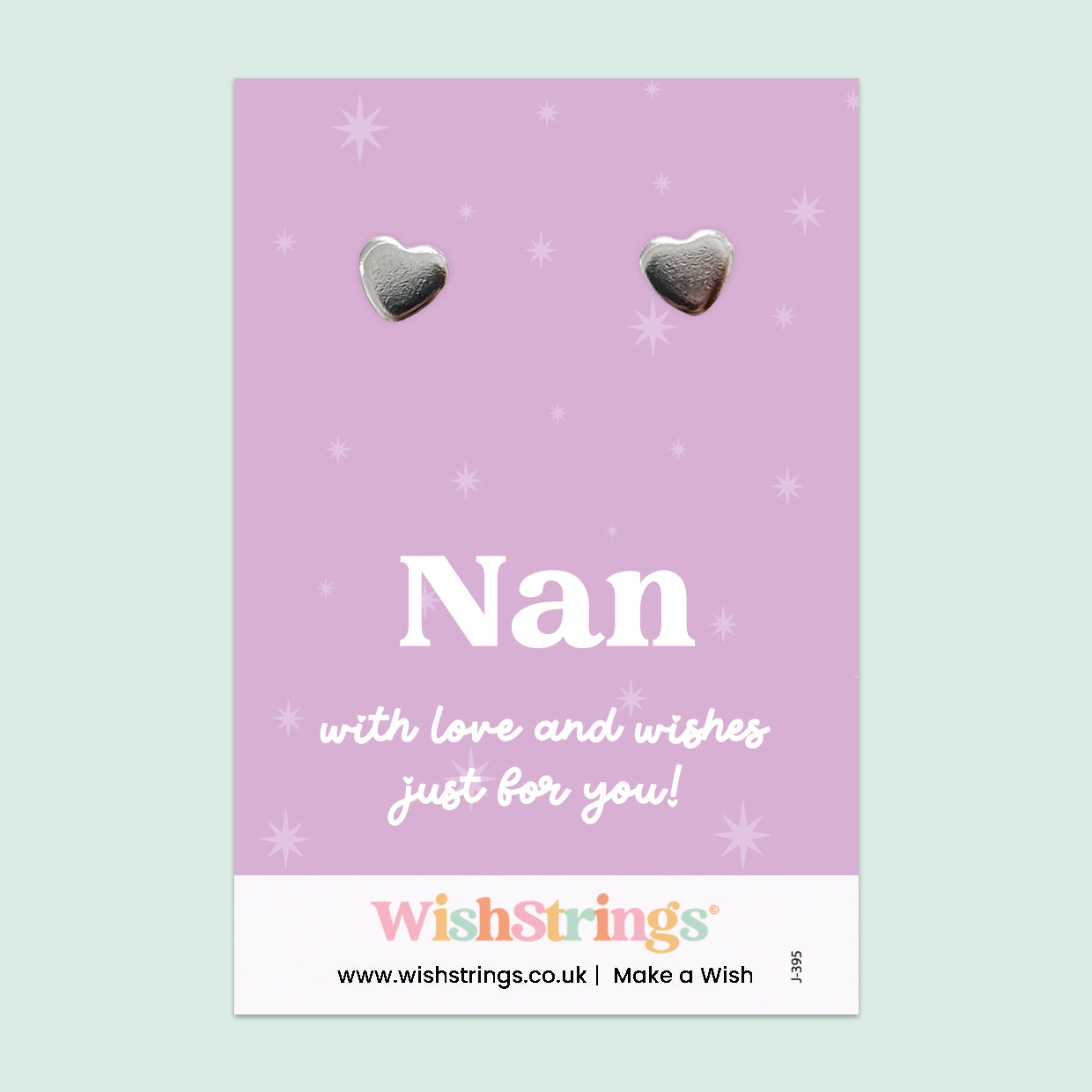 Nan - Silver Heart Stud Earrings | 304 Stainless - Hypoallergenic