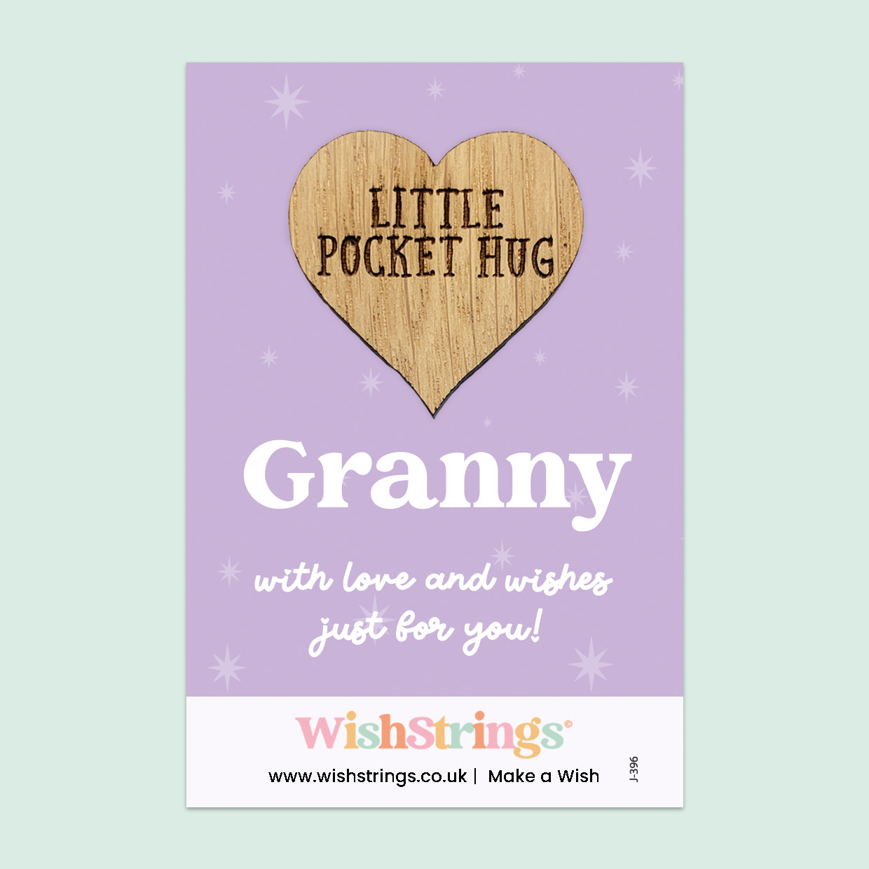 WishStrings Pocket Hug – Granny Heart Token Gift | Thinking of You | Grandparent Gift | Birthday Gift | Letterbox Hug | Special Granny Keepsake