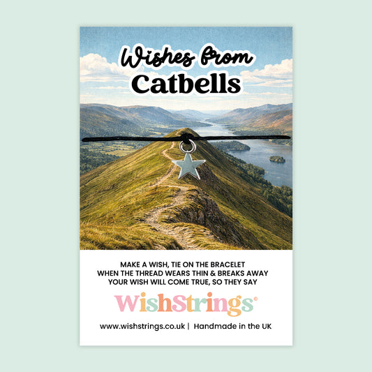 Wish Bracelet – Wishes from Catbells | Lake District Walking Gift | Star Charm Keepsake Bracelet from Cumbria