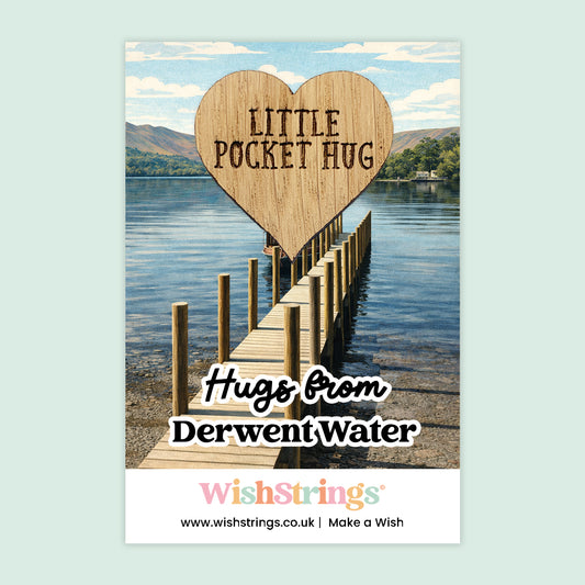 Pocket Hug – Hugs from Derwent Water | Lake District Keepsake Gift | Scenic Souvenir Token from Cumbria
