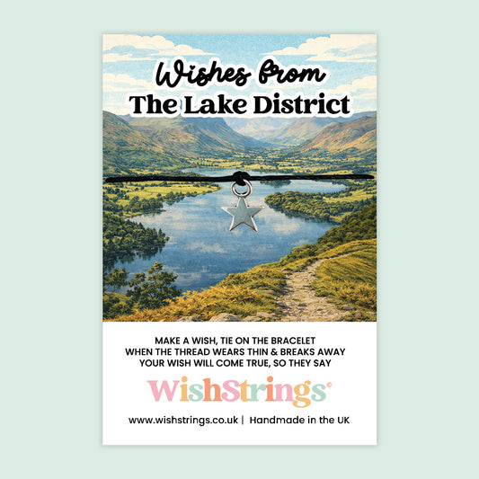 Wish Bracelet – Wishes from The Lake District | Scenic Keepsake Gift | Star Charm Bracelet from Cumbria