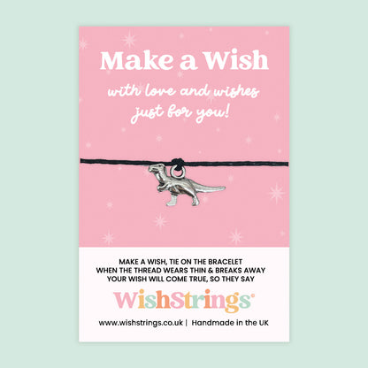 Dinosaur - WishStrings Wish Bracelet, Limited Edition Charm - LEWS020