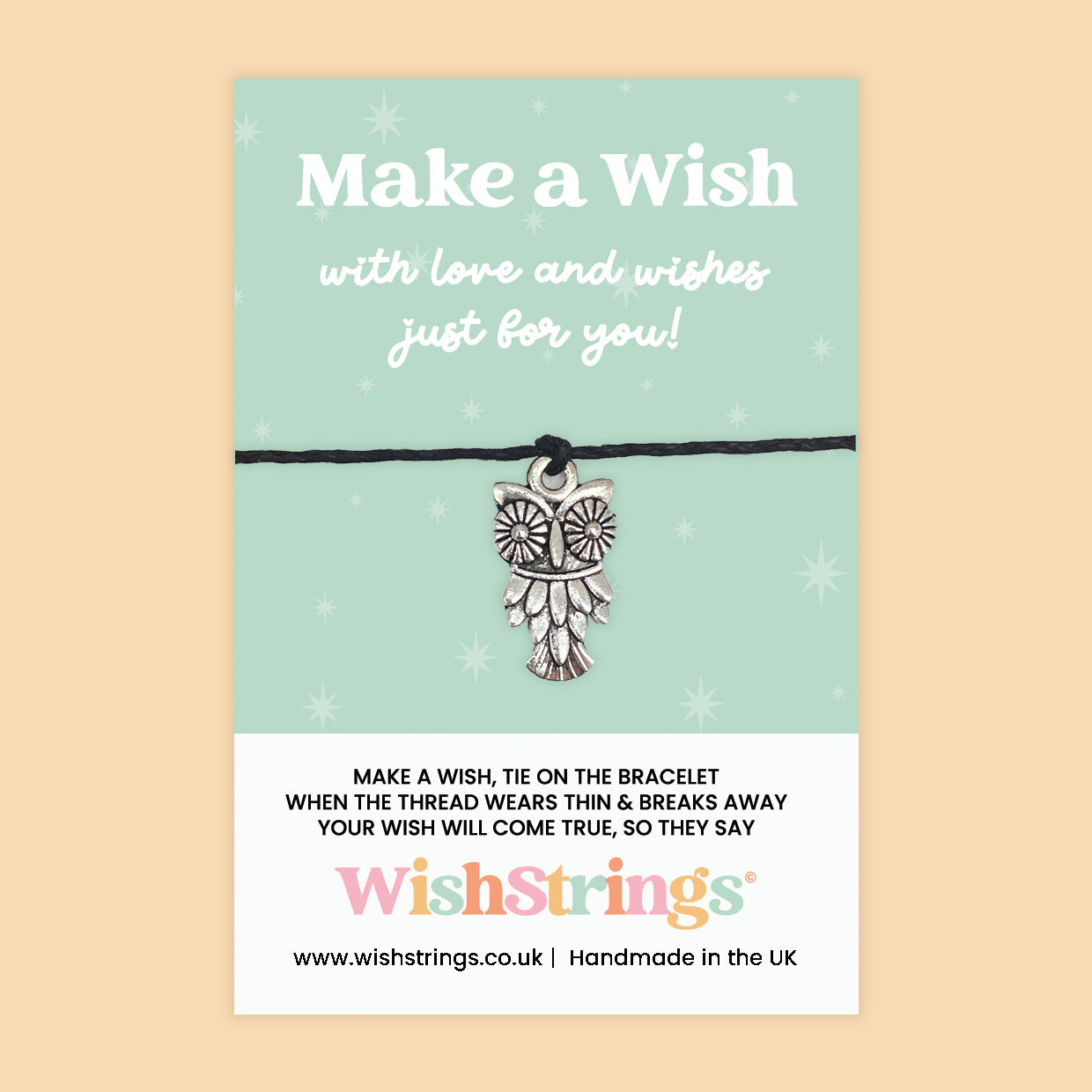 Owl - WishStrings Wish Bracelet, Limited Edition Charm - LEWS027