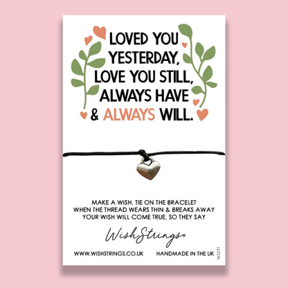 SALE - LOVED YOU YESTERDAY - WishStrings Wish Bracelet - S087♥