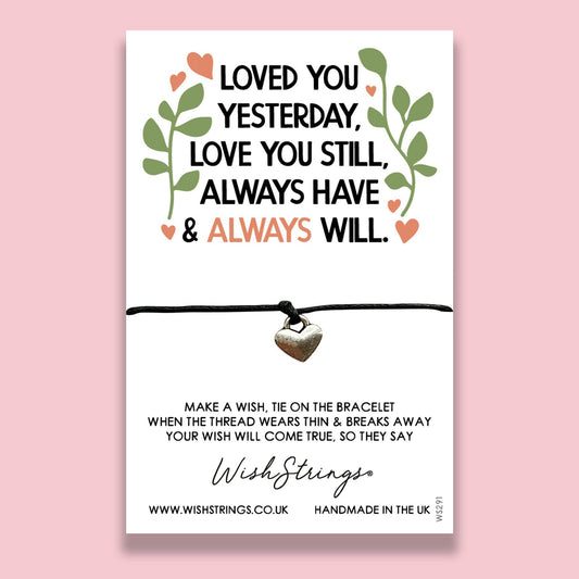 SALE - LOVED YOU YESTERDAY - WishStrings Wish Bracelet - S087♥
