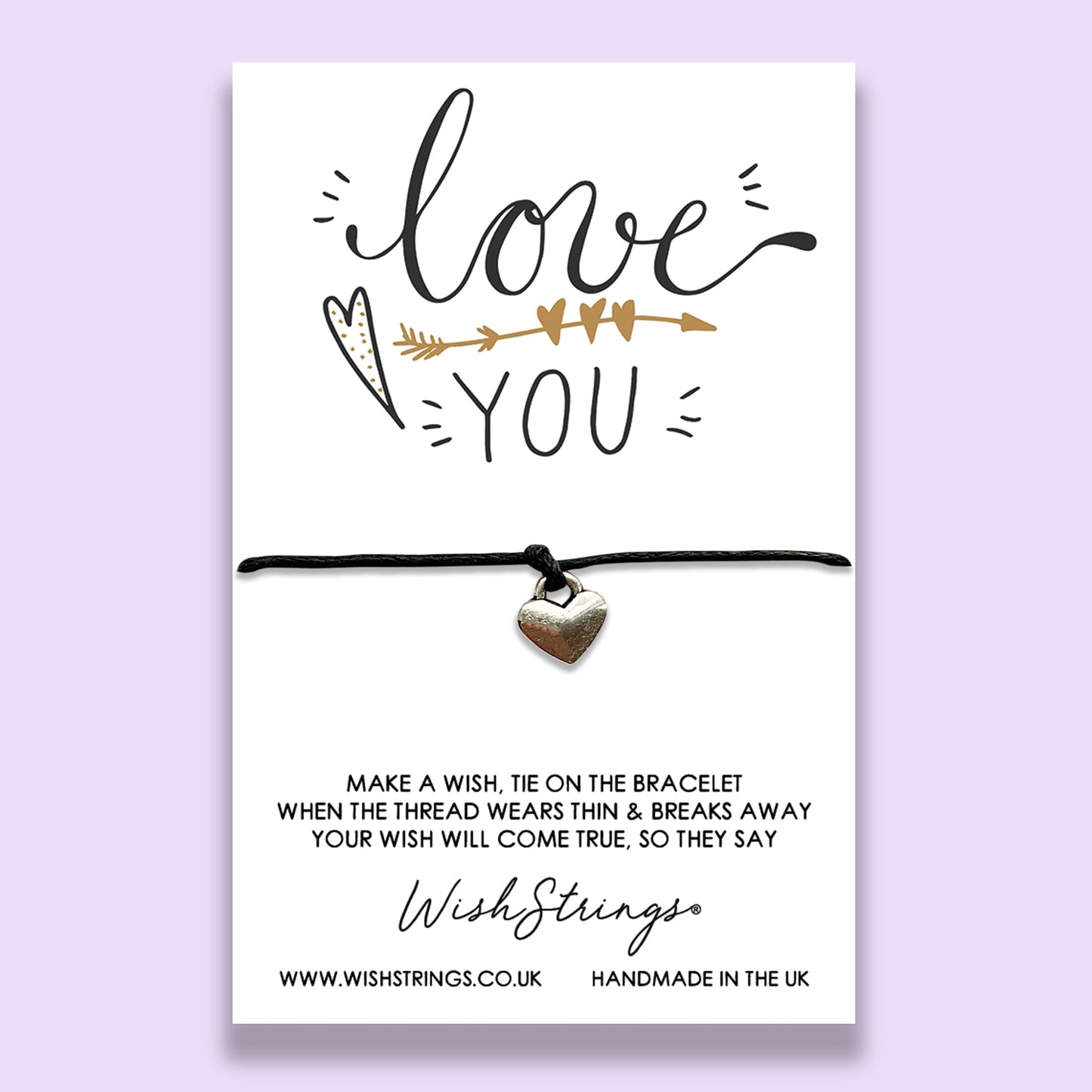 SALE - LOVE YOU  - WishStrings Wish Bracelet - S043♥