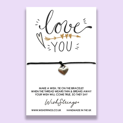 SALE - LOVE YOU  - WishStrings Wish Bracelet - S043♥