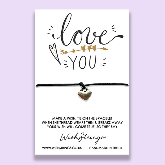 SALE - LOVE YOU  - WishStrings Wish Bracelet - S043♥