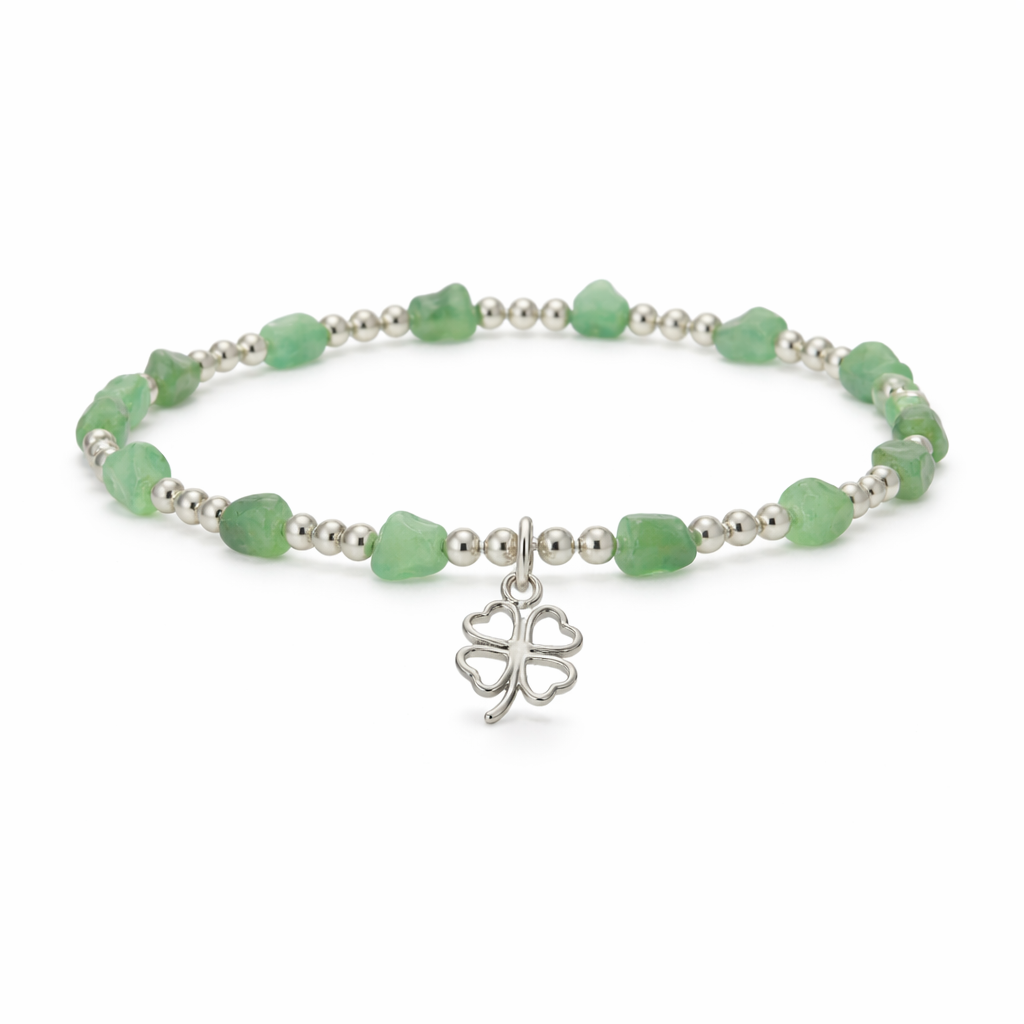 Clover - Gemstone Beaded Bracelet