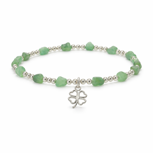 Clover - Gemstone Beaded Bracelet