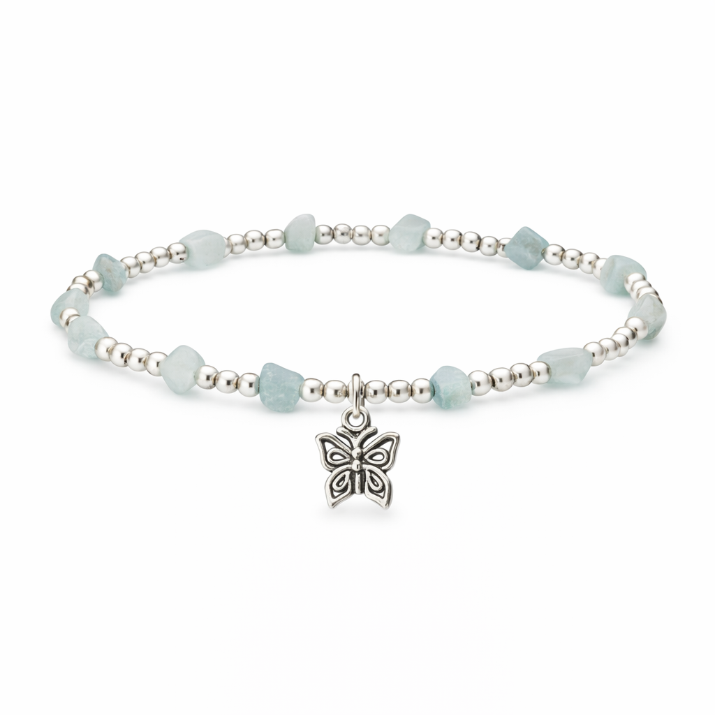 Butterfly - Gemstone Beaded Bracelet