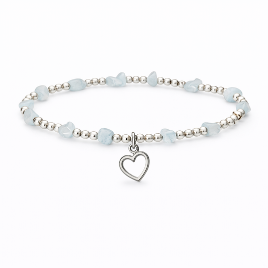 Heart - Gemstone Beaded Bracelet