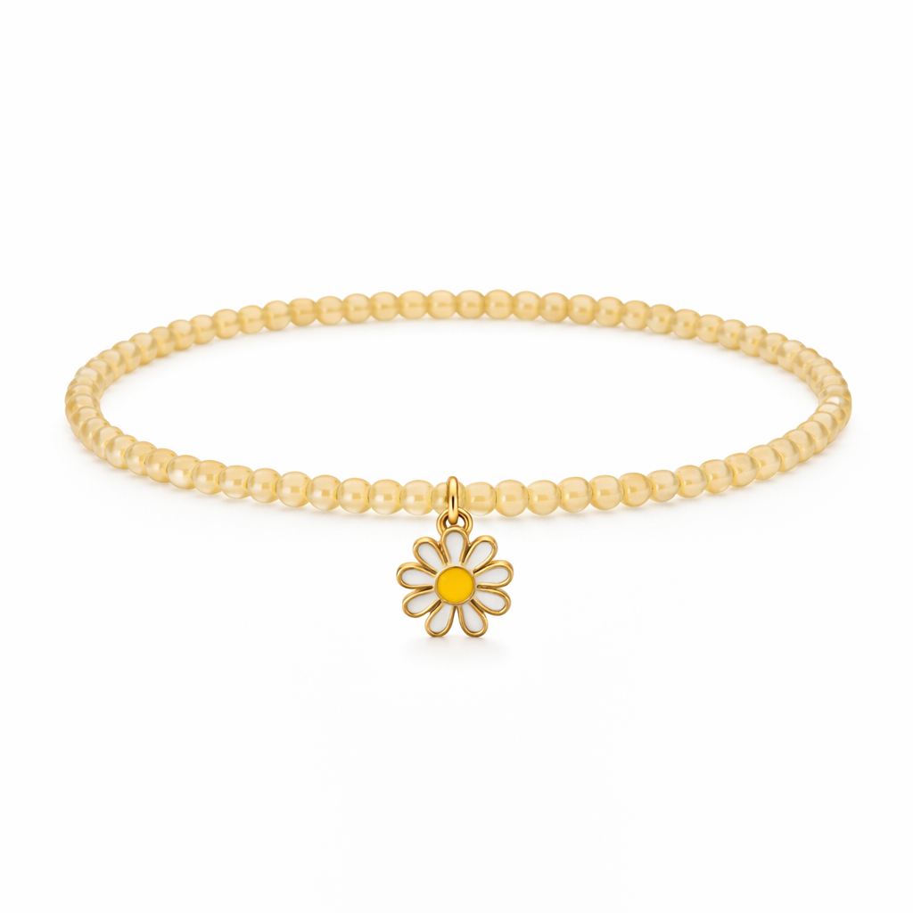 Flower - Yellow Seed Beads