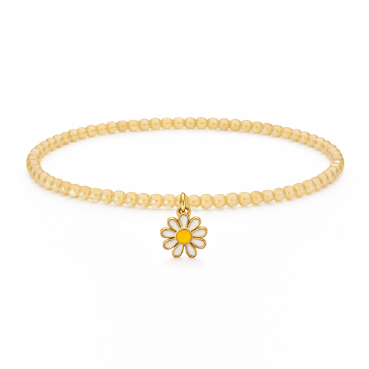 Flower - Yellow Seed Beads